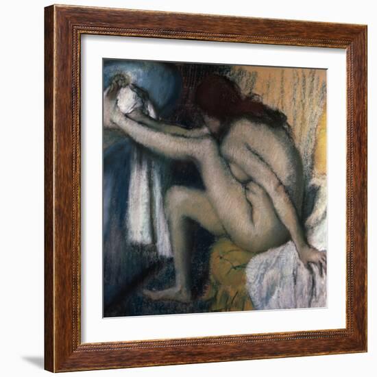 After the Bath-Edgar Degas-Framed Giclee Print