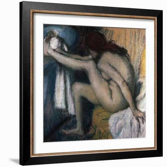 After the Bath-Edgar Degas-Framed Giclee Print