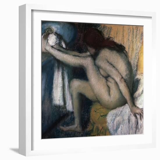 After the Bath-Edgar Degas-Framed Giclee Print