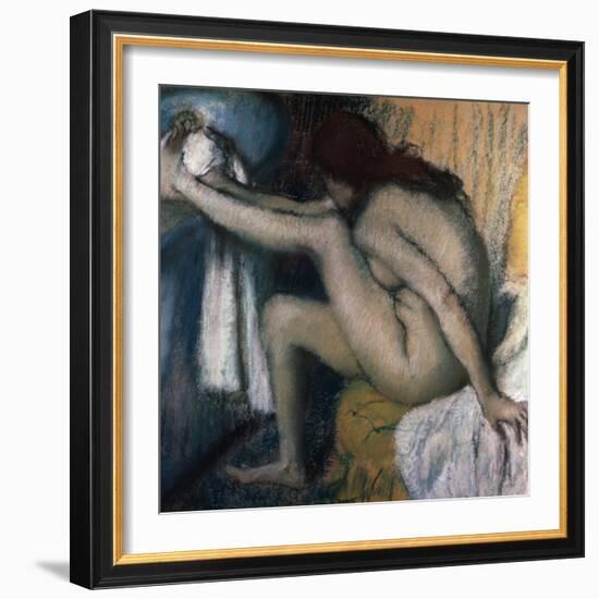 After the Bath-Edgar Degas-Framed Giclee Print