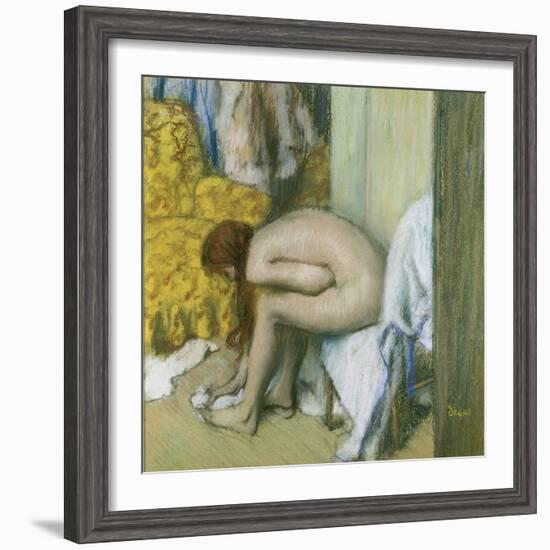 After the Bath-Edgar Degas-Framed Giclee Print