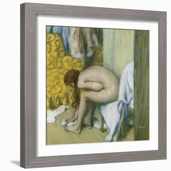 After the Bath-Edgar Degas-Framed Giclee Print