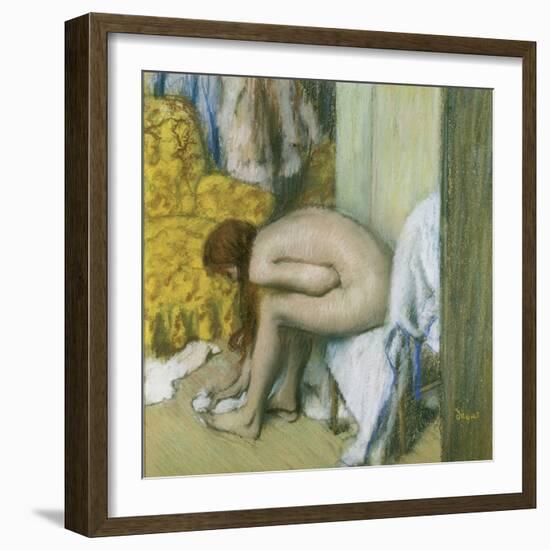 After the Bath-Edgar Degas-Framed Giclee Print