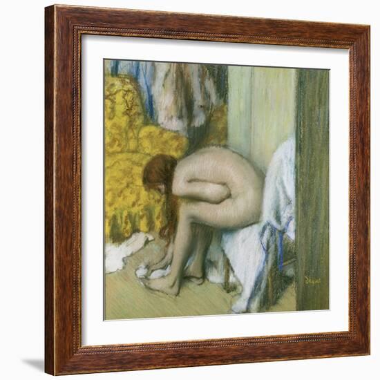 After the Bath-Edgar Degas-Framed Giclee Print