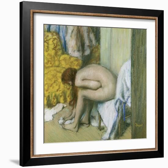 After the Bath-Edgar Degas-Framed Giclee Print