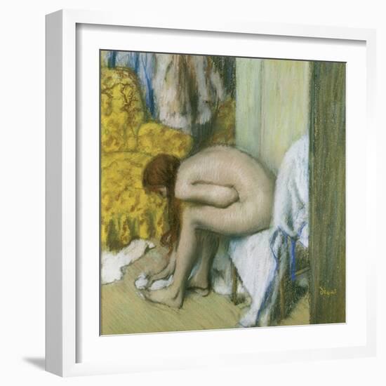 After the Bath-Edgar Degas-Framed Giclee Print