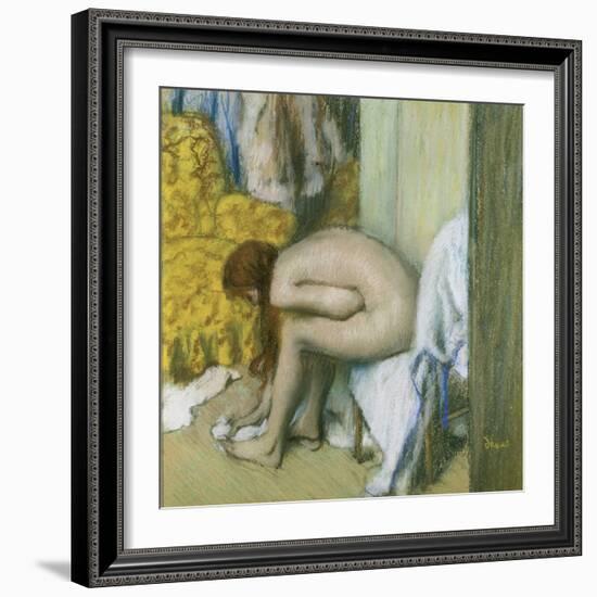 After the Bath-Edgar Degas-Framed Giclee Print