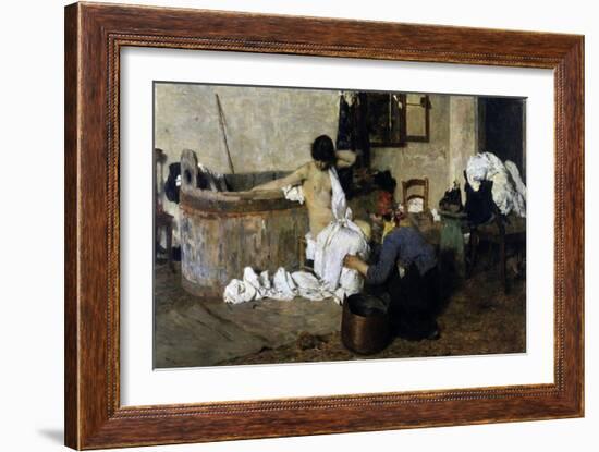 After the Bath-Giacomo Favretto-Framed Art Print