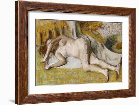 After the Bath-Edgar Degas-Framed Giclee Print