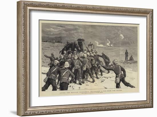 After the Battle, Kassassin, 9 September, the Rush for Water-null-Framed Giclee Print