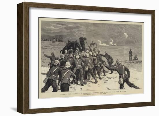 After the Battle, Kassassin, 9 September, the Rush for Water-null-Framed Giclee Print