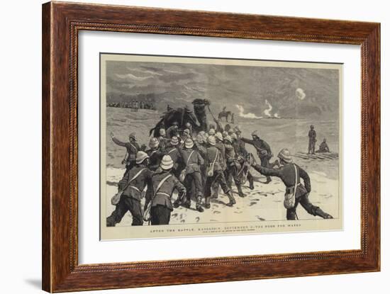 After the Battle, Kassassin, 9 September, the Rush for Water-null-Framed Giclee Print