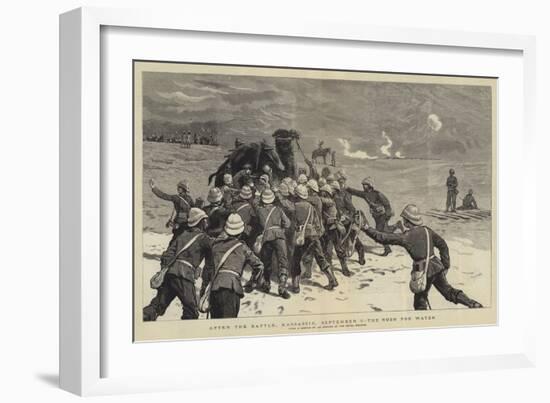 After the Battle, Kassassin, 9 September, the Rush for Water-null-Framed Giclee Print