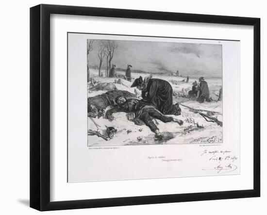 After the Battle of Champigny, Franco-Prussian War, 1870-Auguste Bry-Framed Giclee Print