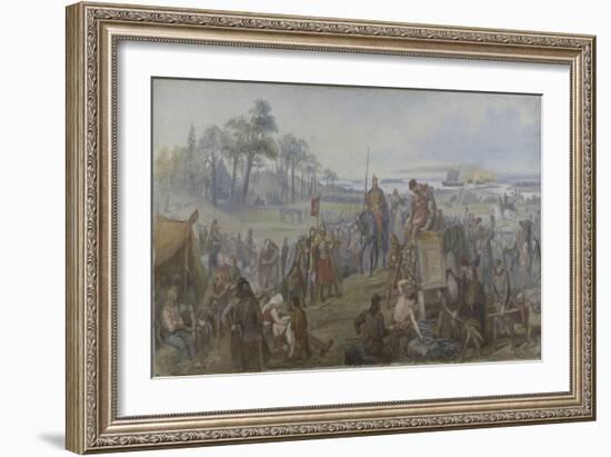After the Battle of Fyrisvall, C.1890 (Oil on Canvas)-Marten Eskil Winge-Framed Giclee Print