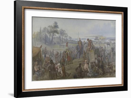 After the Battle of Fyrisvall, C.1890 (Oil on Canvas)-Marten Eskil Winge-Framed Giclee Print