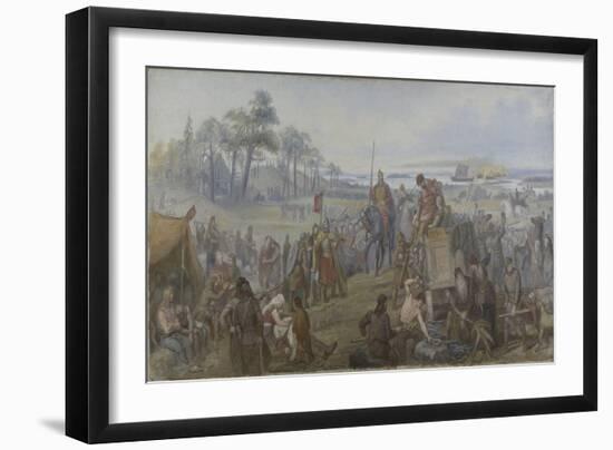 After the Battle of Fyrisvall, C.1890 (Oil on Canvas)-Marten Eskil Winge-Framed Giclee Print