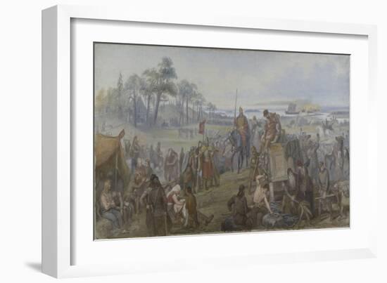 After the Battle of Fyrisvall, C.1890 (Oil on Canvas)-Marten Eskil Winge-Framed Giclee Print