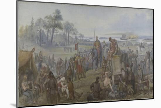 After the Battle of Fyrisvall, C.1890 (Oil on Canvas)-Marten Eskil Winge-Mounted Giclee Print