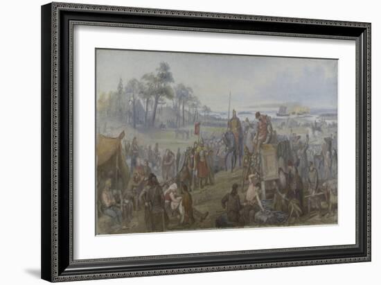 After the Battle of Fyrisvall, C.1890 (Oil on Canvas)-Marten Eskil Winge-Framed Giclee Print