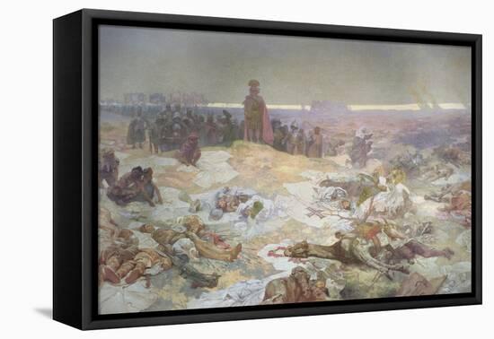 After the Battle of Grunwald, from the 'Slav Epic', 1924-Alphonse Mucha-Framed Premier Image Canvas