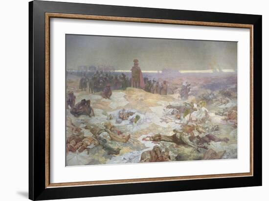 After the Battle of Grunwald, from the 'Slav Epic', 1924-Alphonse Mucha-Framed Giclee Print