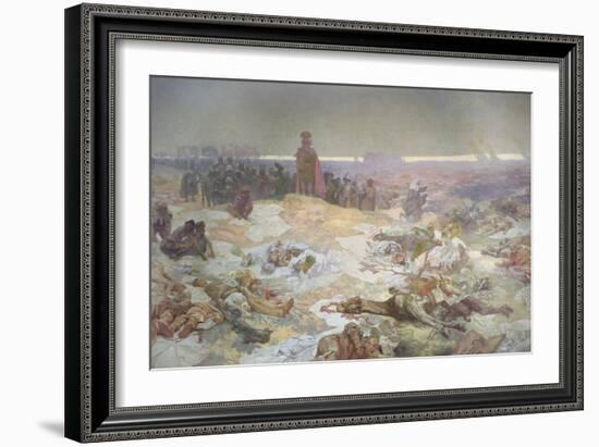 After the Battle of Grunwald, from the 'Slav Epic', 1924-Alphonse Mucha-Framed Giclee Print