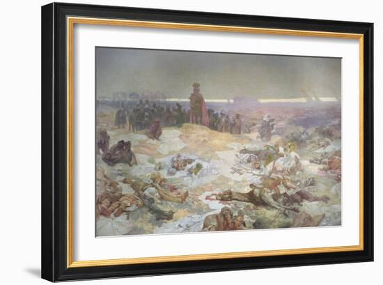 After the Battle of Grunwald, from the 'Slav Epic', 1924-Alphonse Mucha-Framed Giclee Print