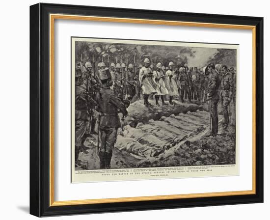 After the Battle of the Atbara, Funeral on the Field of Those Who Fell-null-Framed Giclee Print