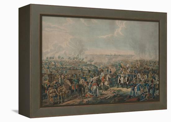 After the Battle of the Nations: Prince Schwarzenberg Bringing News of Victory on October 18, 1813-Johann Lorenz Rugendas the Younger-Framed Premier Image Canvas