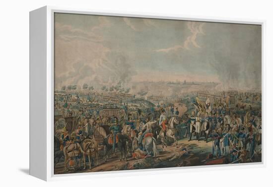 After the Battle of the Nations: Prince Schwarzenberg Bringing News of Victory on October 18, 1813-Johann Lorenz Rugendas the Younger-Framed Premier Image Canvas