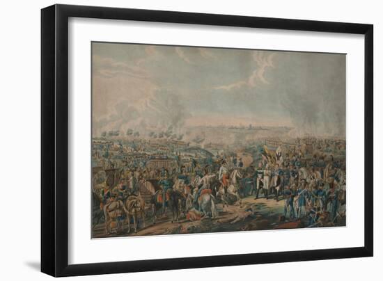 After the Battle of the Nations: Prince Schwarzenberg Bringing News of Victory on October 18, 1813-Johann Lorenz Rugendas the Younger-Framed Giclee Print