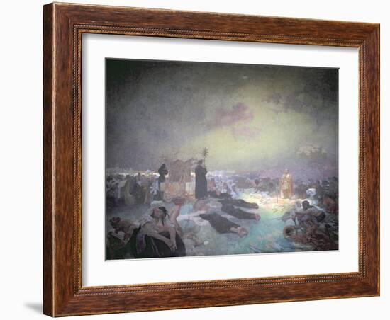 After the Battle of Vitkov, from the 'Slav Epic', 1916-Alphonse Mucha-Framed Giclee Print