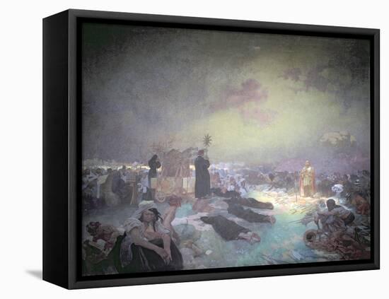 After the Battle of Vitkov, from the 'Slav Epic', 1916-Alphonse Mucha-Framed Premier Image Canvas