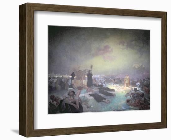 After the Battle of Vitkov, from the 'Slav Epic', 1916-Alphonse Mucha-Framed Giclee Print