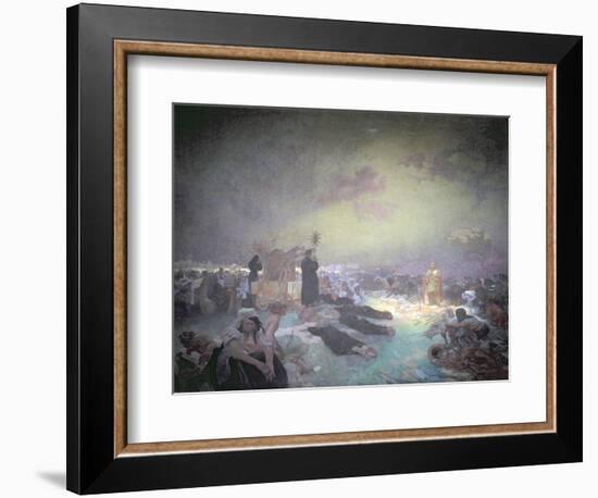 After the Battle of Vitkov, from the 'Slav Epic', 1916-Alphonse Mucha-Framed Giclee Print