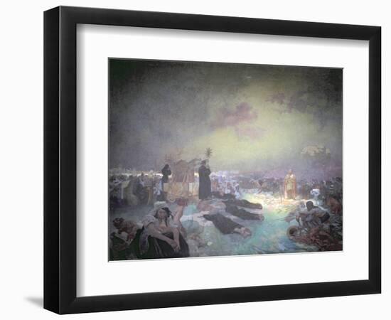 After the Battle of Vitkov, from the 'Slav Epic', 1916-Alphonse Mucha-Framed Giclee Print