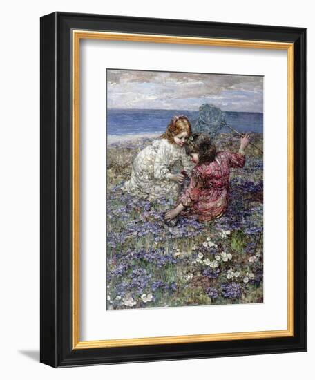 After the Butterfly Chase, 1911-Edward Atkinson Hornel-Framed Giclee Print