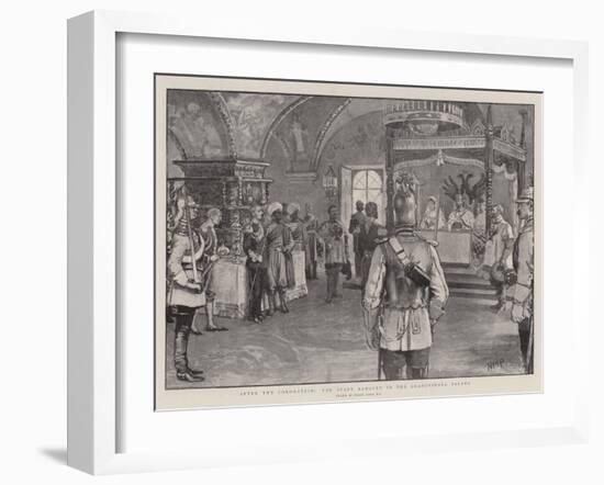 After the Coronation, the State Banquet in the Granovitaya Palata-Frank Dadd-Framed Giclee Print