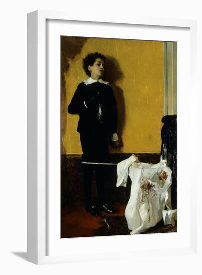 After the Duel, 1872-Antonio Mancini-Framed Giclee Print