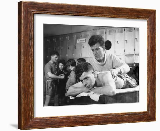 After the Fight, the Horden Colliery Training Gym, Sunderland, Tyne and Wear, 1964-Michael Walters-Framed Photographic Print