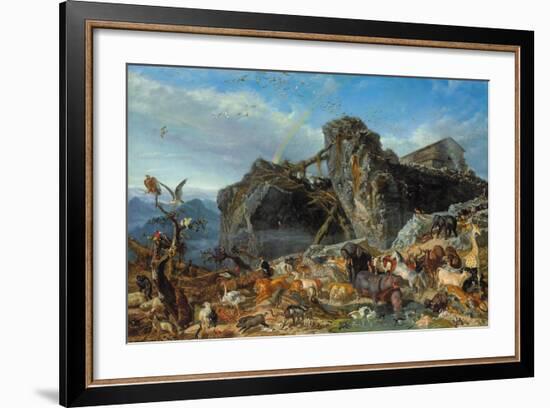 After the Flood: the Exit of Animals from the Ark, 1867-Filippo Palizzi-Framed Giclee Print