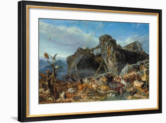 After the Flood: the Exit of Animals from the Ark, 1867-Filippo Palizzi-Framed Giclee Print