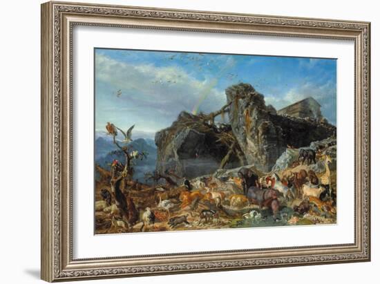 After the Flood: the Exit of Animals from the Ark, 1867-Filippo Palizzi-Framed Giclee Print