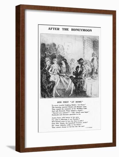 After the Honeymoon - ''Her First At Home', 1927-Unknown-Framed Giclee Print