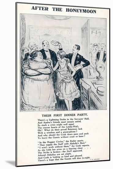 'After the Honeymoon - Their first dinner party', 1927-Unknown-Mounted Giclee Print