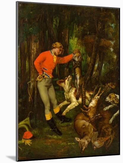 After the Hunt, c.1859-Gustave Courbet-Mounted Giclee Print