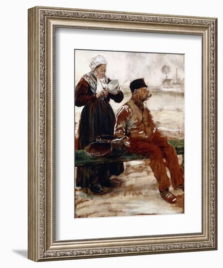 After the Meal-Jean Francois Raffaelli-Framed Giclee Print