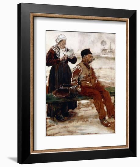 After the Meal-Jean Francois Raffaelli-Framed Giclee Print