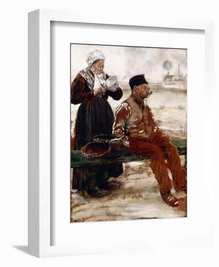 After the Meal-Jean Francois Raffaelli-Framed Giclee Print